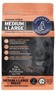 25LB ANNAMAET ORIGINAL ENCORE 25% PROTEIN DRY DOG FOOD
