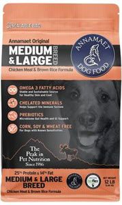 12LB ANNAMAET ORIGINAL ENCORE 25% PROTEIN DRY DOG FOOD