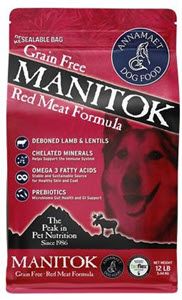 12LB ANNAMAET MANITOK RED MEAT DRY DOG FOOD
