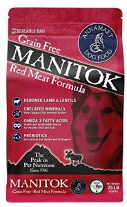 25LB ANNAMAET MANITOK RED MEAT DRY DOG FOOD