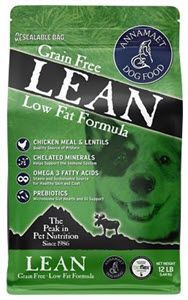 12LB ANNAMAET GRAIN FREE LEAN LOW FAT DRY DOG FOOD
