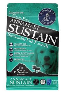 12LB ANNAMAET GRAIN FREE SUSTAIN SUSTAINABLE FISH DRY DOG FOOD