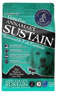 25LB ANNAMAET GRAIN FREE SUSTAIN SUSTAINABLE FISH DRY DOG FOOD