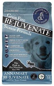 5LB ANNAMAET GRAIN FREE RE-JUVENATE SENIOR FORMULA DRY DOG FOOD