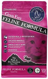 12LB ANNAMAET GRAIN FREE FELINE CHICKEN AND FISH FORMULA DRY CAT FOOD