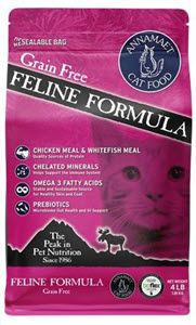 4LB ANNAMAET GRAIN FREE FELINE CHICKEN AND FISH FORMULA DRY CAT FOOD
