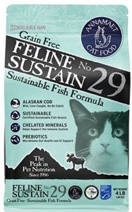 4LB ANNAMAET GRAIN FREE FELINE SUSTAIN NO. 29 SUSTAINABLE FISH FORMULA DRY CAT FOOD