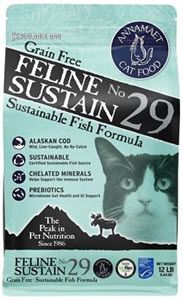 12LB ANNAMAET GRAIN FREE FELINE SUSTAIN NO. 29 SUSTAINABLE FISH FORMULA DRY CAT FOOD