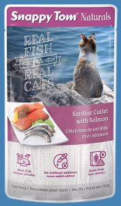 3.5oz Snappy Tom Naturals Sardine Cutlet with Salmon (12/case)
