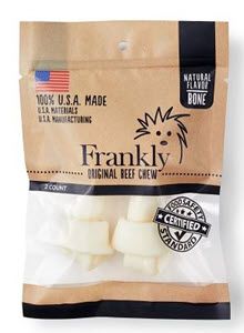 FRANKLY 2 PACK 4-5" SMALL NATURAL DOG BONE