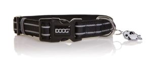 Doog Medium Black Reflective Neoprene Collar