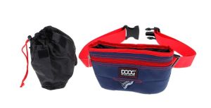 Doog Good Dog Treat & Training Pouch, Navy & Red