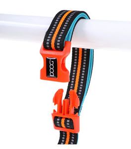 Doog Clip-it Teal and Neon Orange Reflective Neoprene Lead