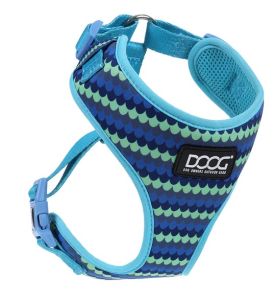 Doog Large Teal Scallop Neoflex Harness