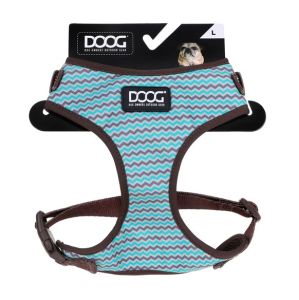 Doog Large Brown Chevron Print Neoflex Harness