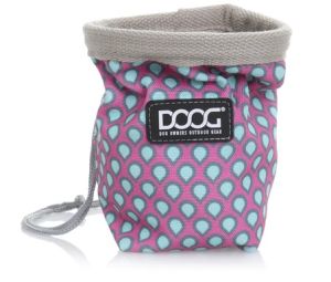 Doog Good Dog Small Treat Pouch -Pink w/Tear Drops