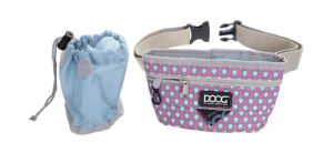 Doog Good Dog Treat & Training Pouch, Pink w/Tear Drops