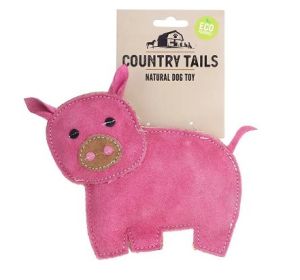 Country Tails Peggy Pig Natural Dog Toy