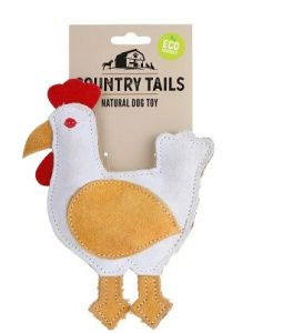 Country Tails Calico Chicken Natural Dog Toy