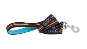 Doog Regular Teal and Neon Orange Reflective Neoprene Lead