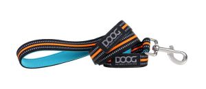 Doog Small Teal and Neon Orange Reflective Neoprene Lead