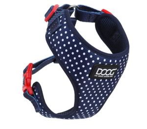 Doog Small Navy Dots Neoflex Harness