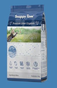 8.8lbs Snappy Tom Unscented Natural Blue Crystal Cat Litter