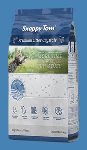4.4lbs Snappy Tom Unscented Natural Blue Crystal Cat Litter