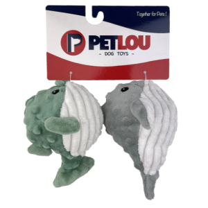 2CT PETLOU 4" EZ SQU BALLS WHALE