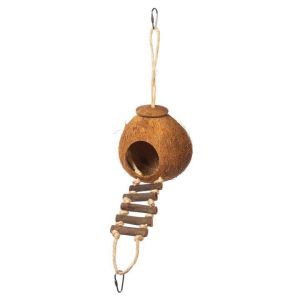 Prevue Naturals  Coco Hideaway w/Bird Ladder
