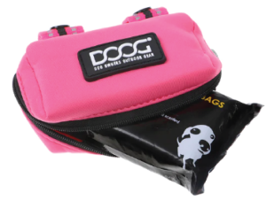 DOOG BLK/PNK WALKIE POUCH W/BAGS